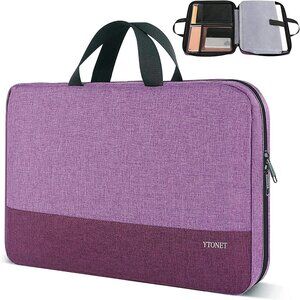 Womens Pink Laptop Bag Computer Bag, 14 in Sleeve Purple Slim Water Resist Case